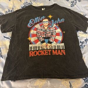Elton John Official Merch Black T-Shirt